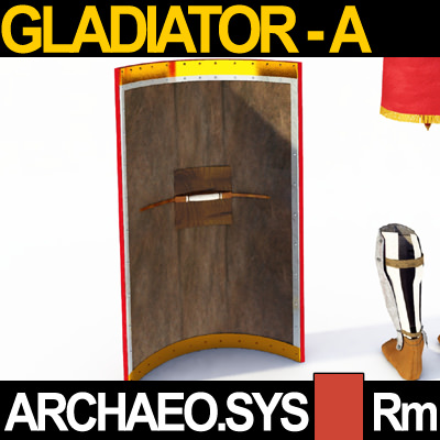 Roman Gladiator Murmillo Props Poser Daz 3D model_9