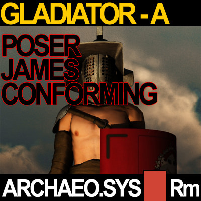 Roman Gladiator Murmillo Props Poser Daz 3D model_3