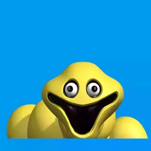 Hungry Worm STL 3D Model Split Parts No Support Roblox Fanart