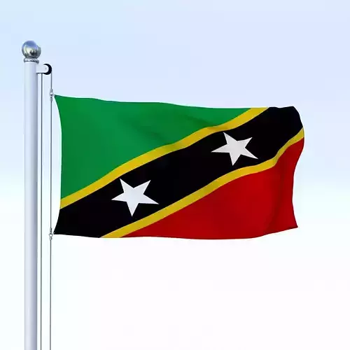 Animated Saint Kitts and Nevis Flag