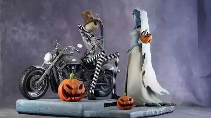 STL Jack Skellington et Emily noce funebre