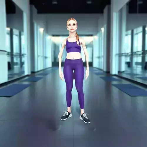 Athletic Purple Outfit model pack