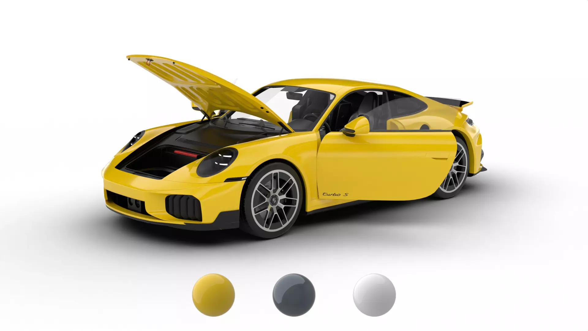 Porsche 911 Carrera Turbo S Aero 2026 HQ 3d model 3D model