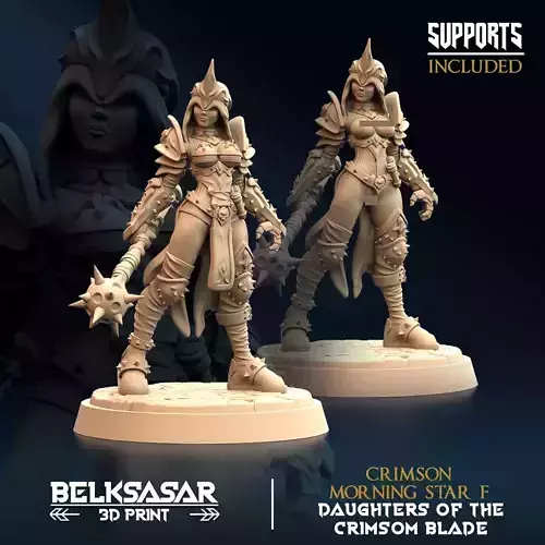 Armored Warrior Crimson Morning Star E Nude and Normal