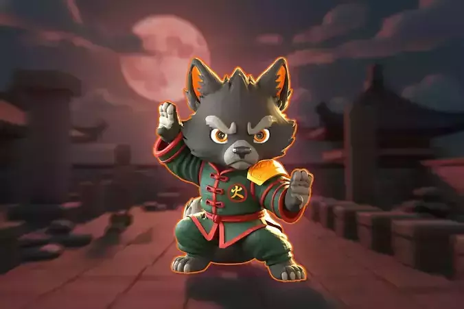 WOLFY FU - PETTY FIGHTERS SERIE - MULTICOLOR READY -