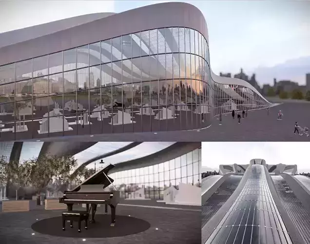 Amorphous Parametric Organic Architectural Structure Exibition