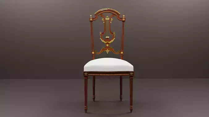 Classic Luxury Dining Chair 3D Model
