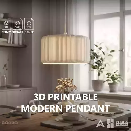 Linera Chic Pendant Light STL Vase Mode Commercial License 3D 3D print model