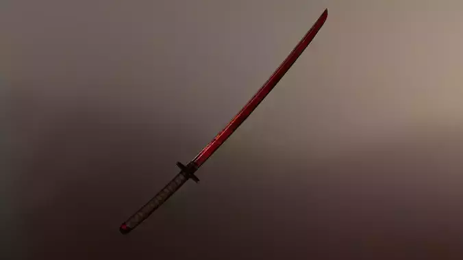 Game Ready Fantasy Katana 4K PBR Textures High Poly and Baked