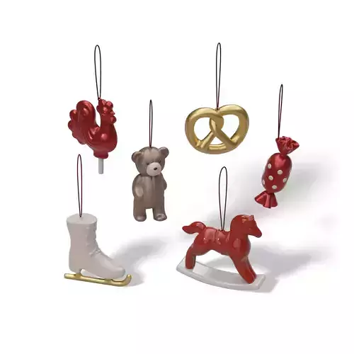 Christmas Hanging Ornament Set 01