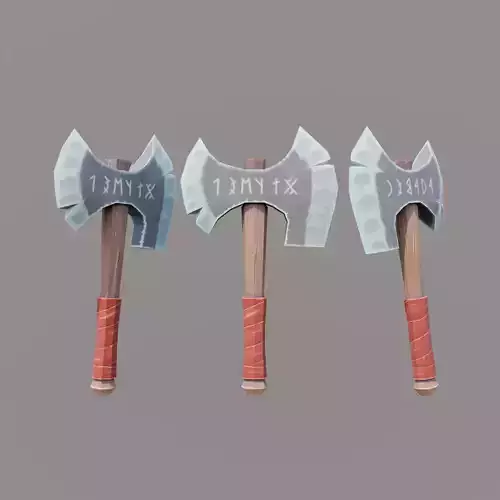 Stylized Viking Battle Axe