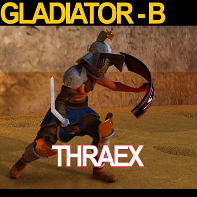 Roman Gladiator Thraex Props Poser Daz 3D model_11