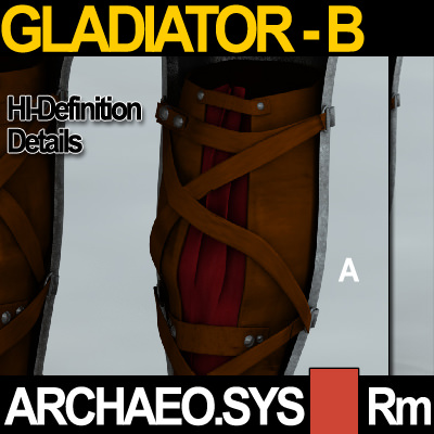 Roman Gladiator Thraex Props Poser Daz 3D model_9