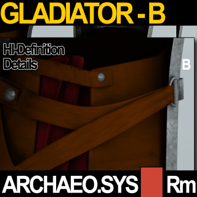 Roman Gladiator Thraex Props Poser Daz 3D model_10