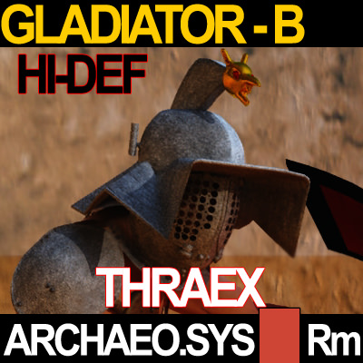 Roman Gladiator Thraex Props Poser Daz 3D model_2