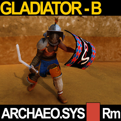 Roman Gladiator Thraex Props Poser Daz 3D model_3
