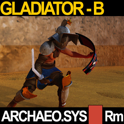 Roman Gladiator Thraex Props Poser Daz 3D model_4