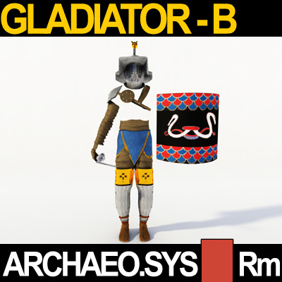 Roman Gladiator Thraex Props Poser Daz 3D model_5