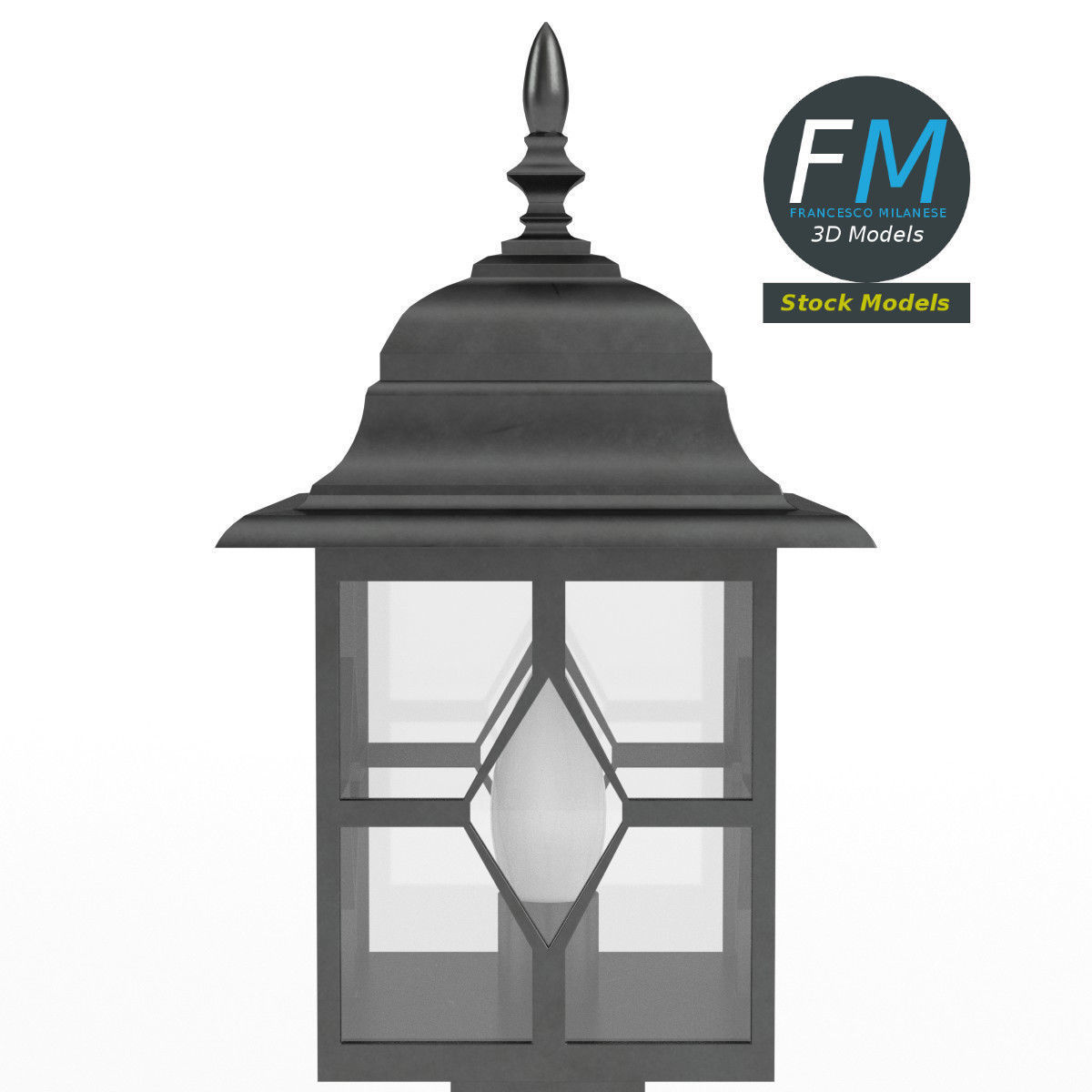 Garden lamp 3D model_4
