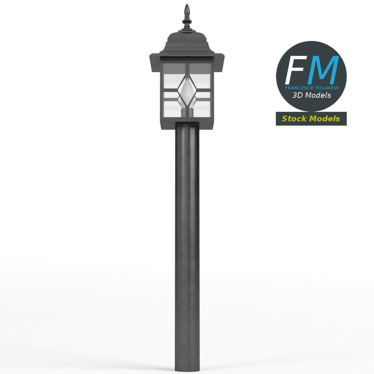 Garden lamp 3D model_3