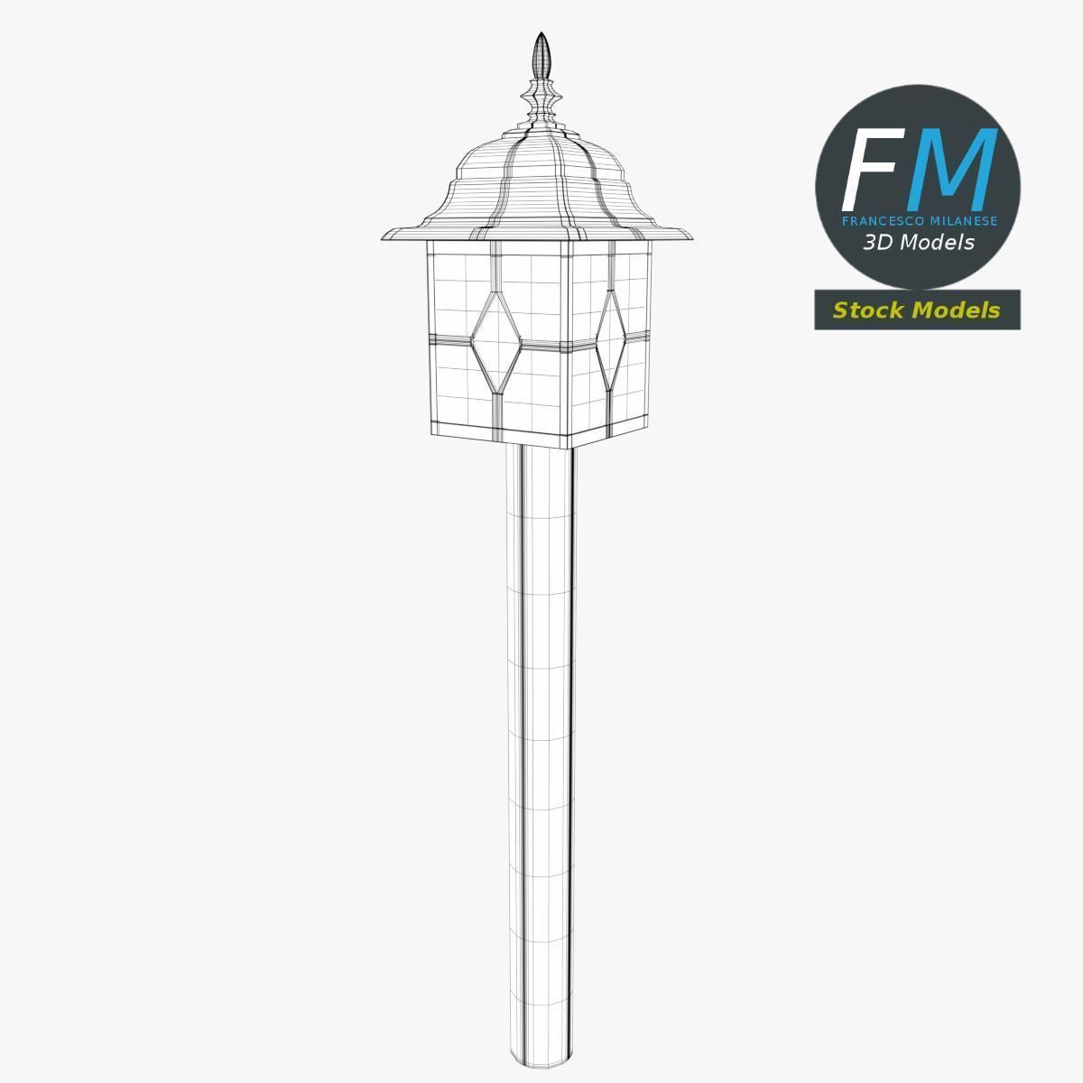 Garden lamp 3D model_7