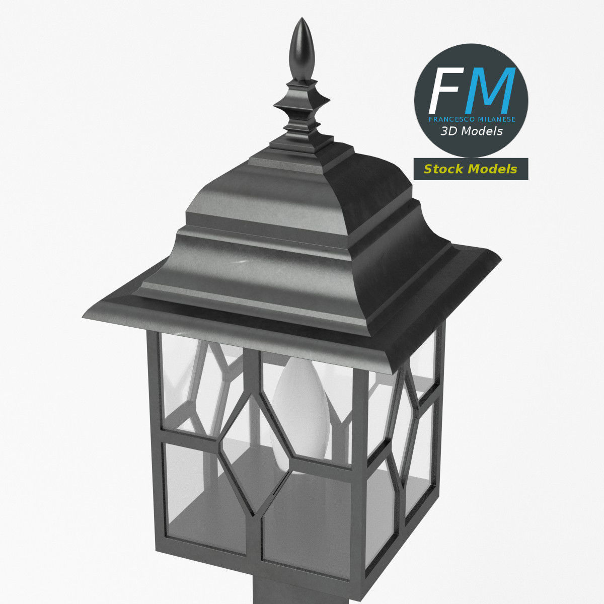 Garden lamp 3D model_5