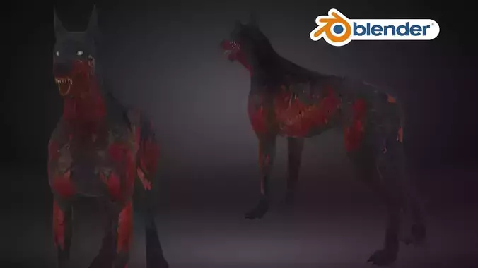 Undead Zombie Dog Game Ready