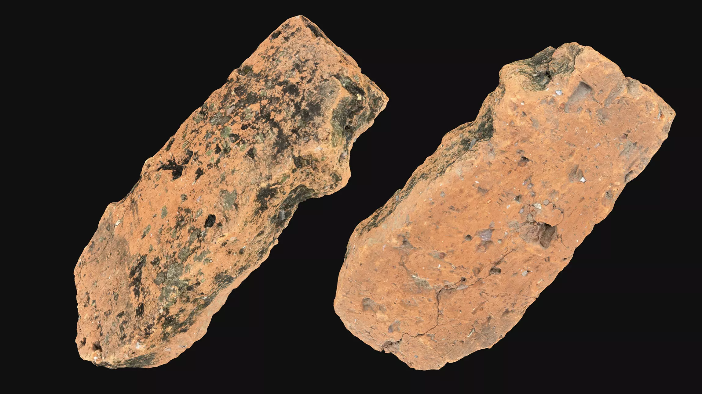 Realistic yellow broken brick 3d scan highpoly 3D model