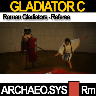 Roman Gladiator Referee Props Poser Daz 3D model_9