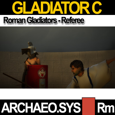 Roman Gladiator Referee Props Poser Daz 3D model_8