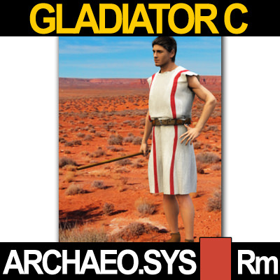 Roman Gladiator Referee Props Poser Daz 3D model_3