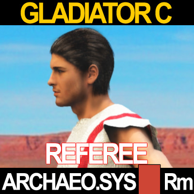 Roman Gladiator Referee Props Poser Daz 3D model_4