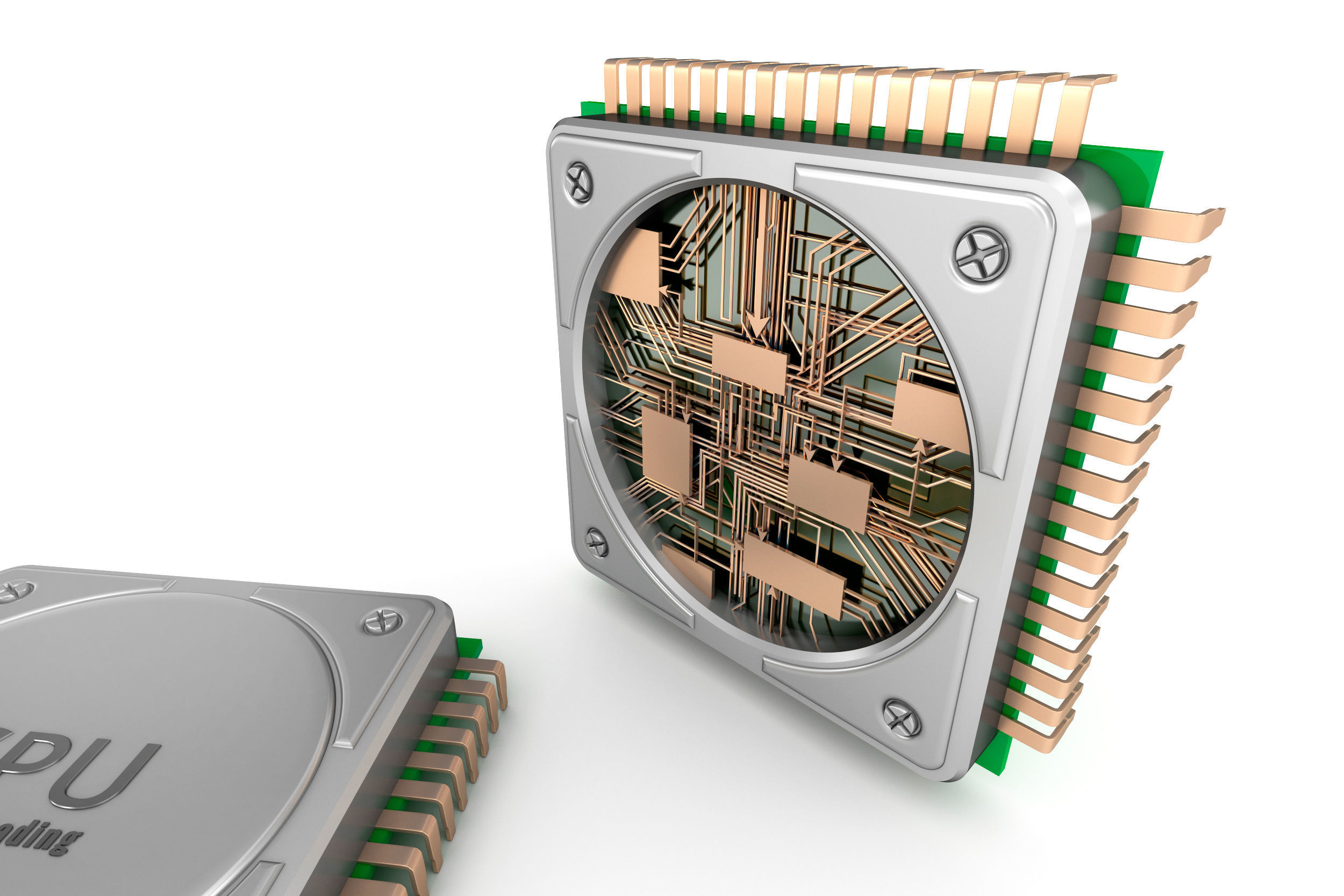 Central computer processors CPU 3D model 3D model_4
