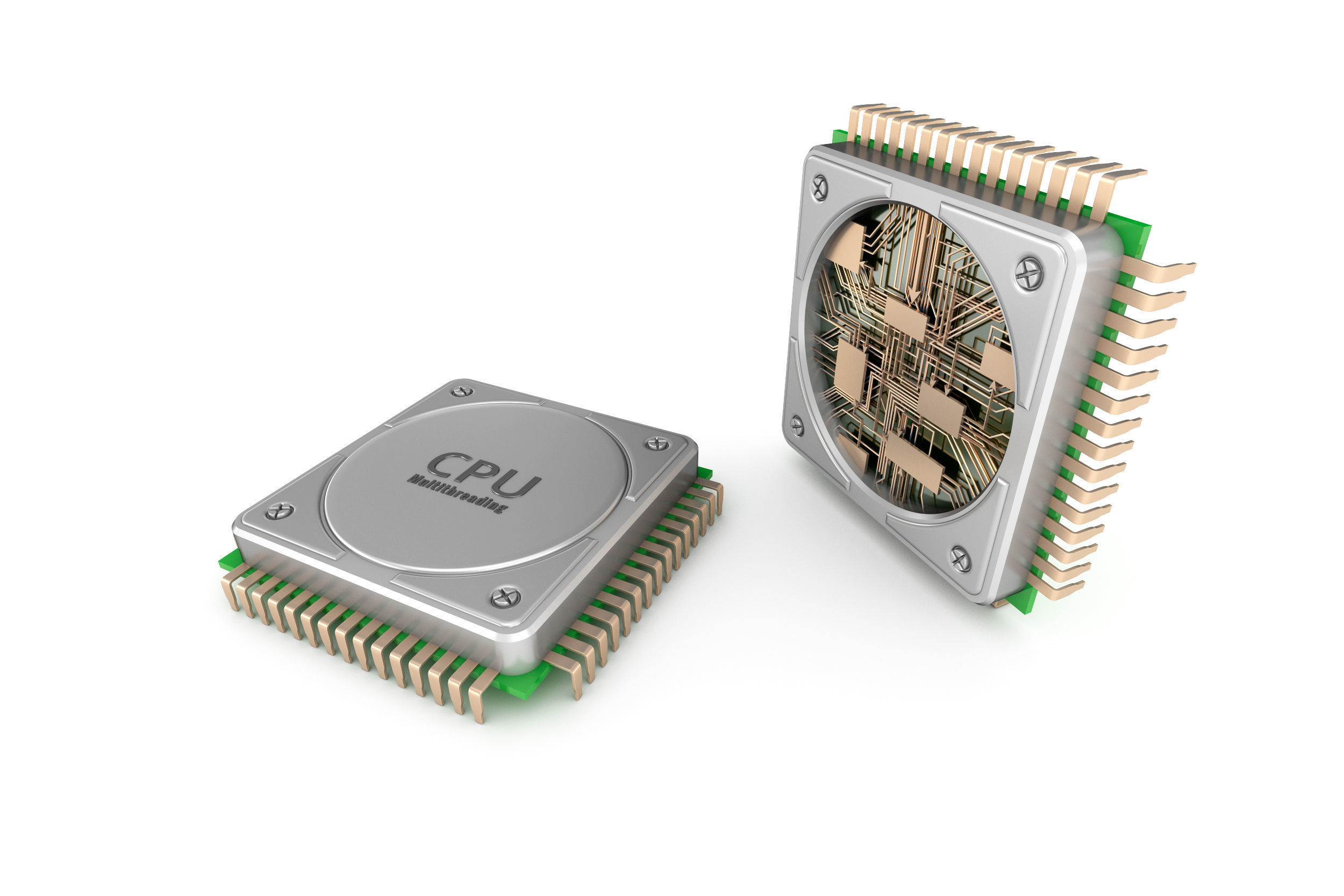 Central computer processors CPU 3D model 3D model_3