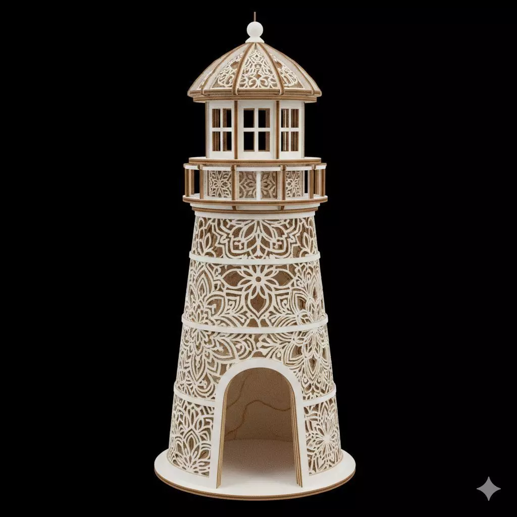 Lighthouse 3D Model Coastal Scene 3D print model