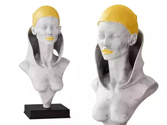 Abstract Woman Scarf Bust