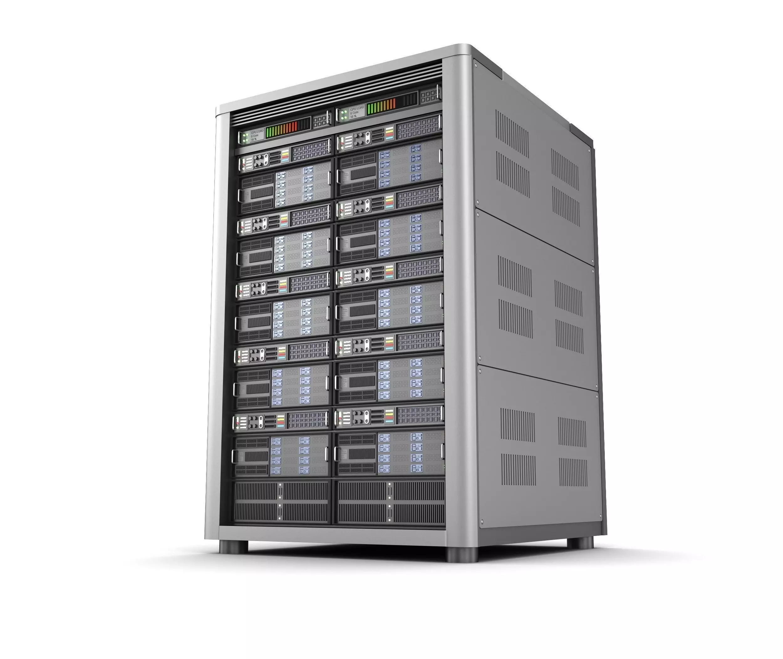 Modern server storage database 3D model_0