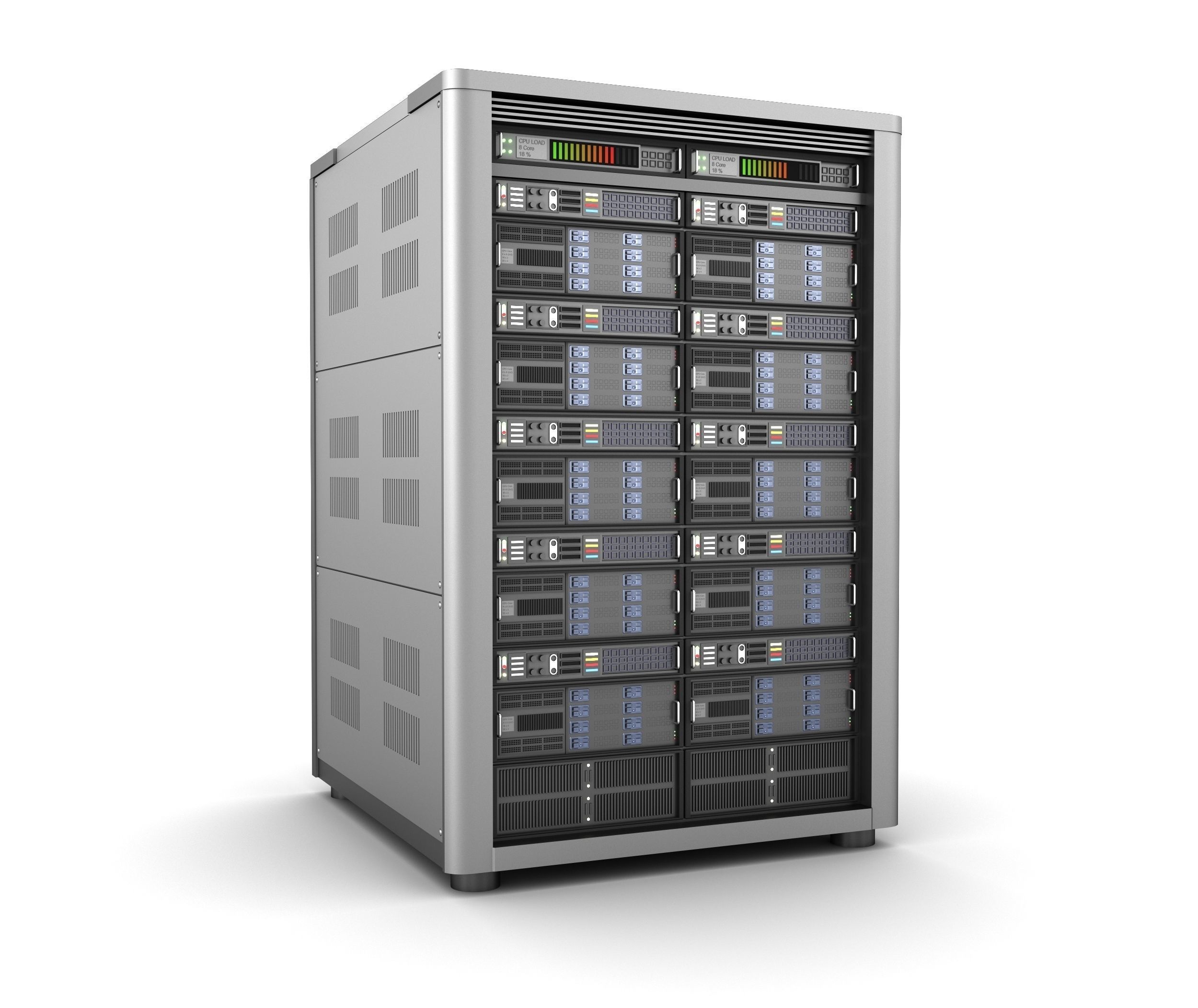 Modern server storage database 3D model_1