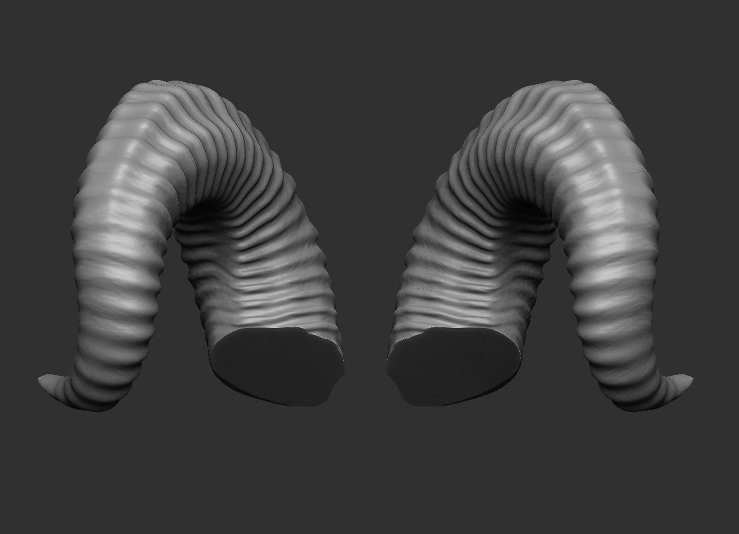 Horns printable 3D print model_4