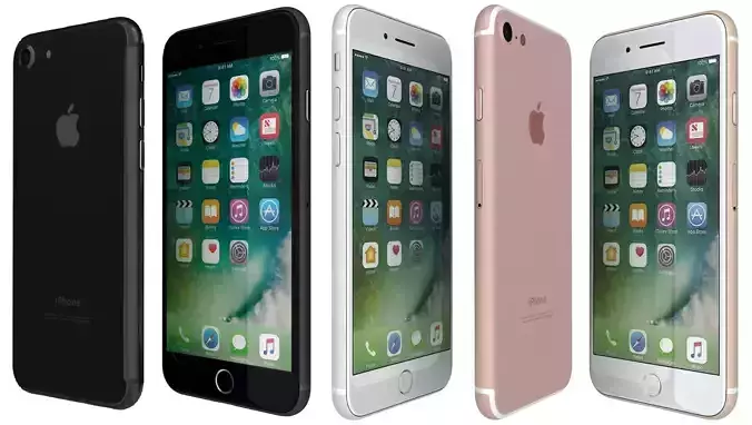 Apple iPhone 7 All Colors 3D model