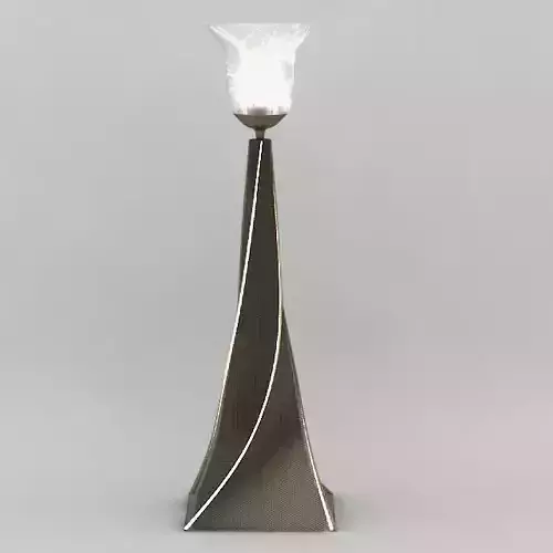 torchiere 4 metal lamp with glass top 3D model