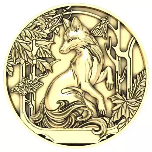 Fox coin CNC Relief Model