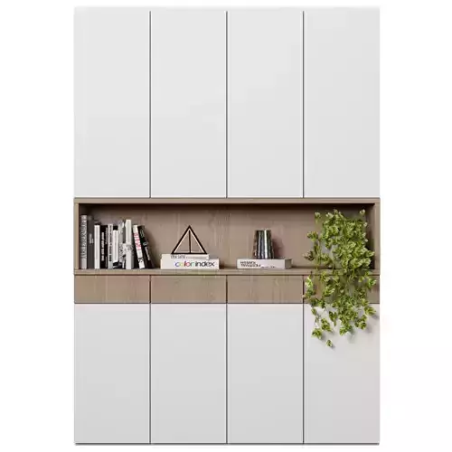 Cabinet with shelves 63 3D model