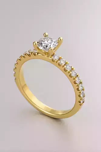 Solitaire engagement rings Model 8197