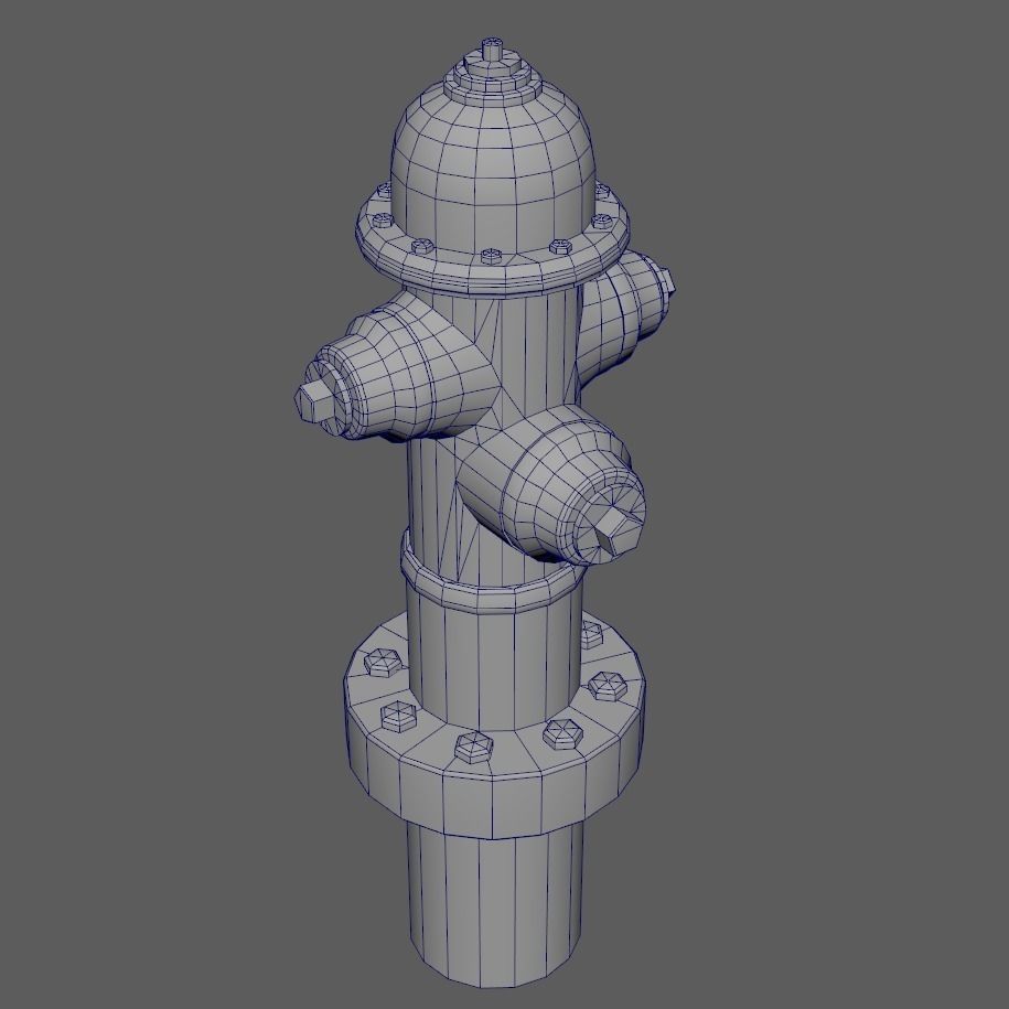 Fire Hydrant - Real Time PBR Low-poly 3D model_1