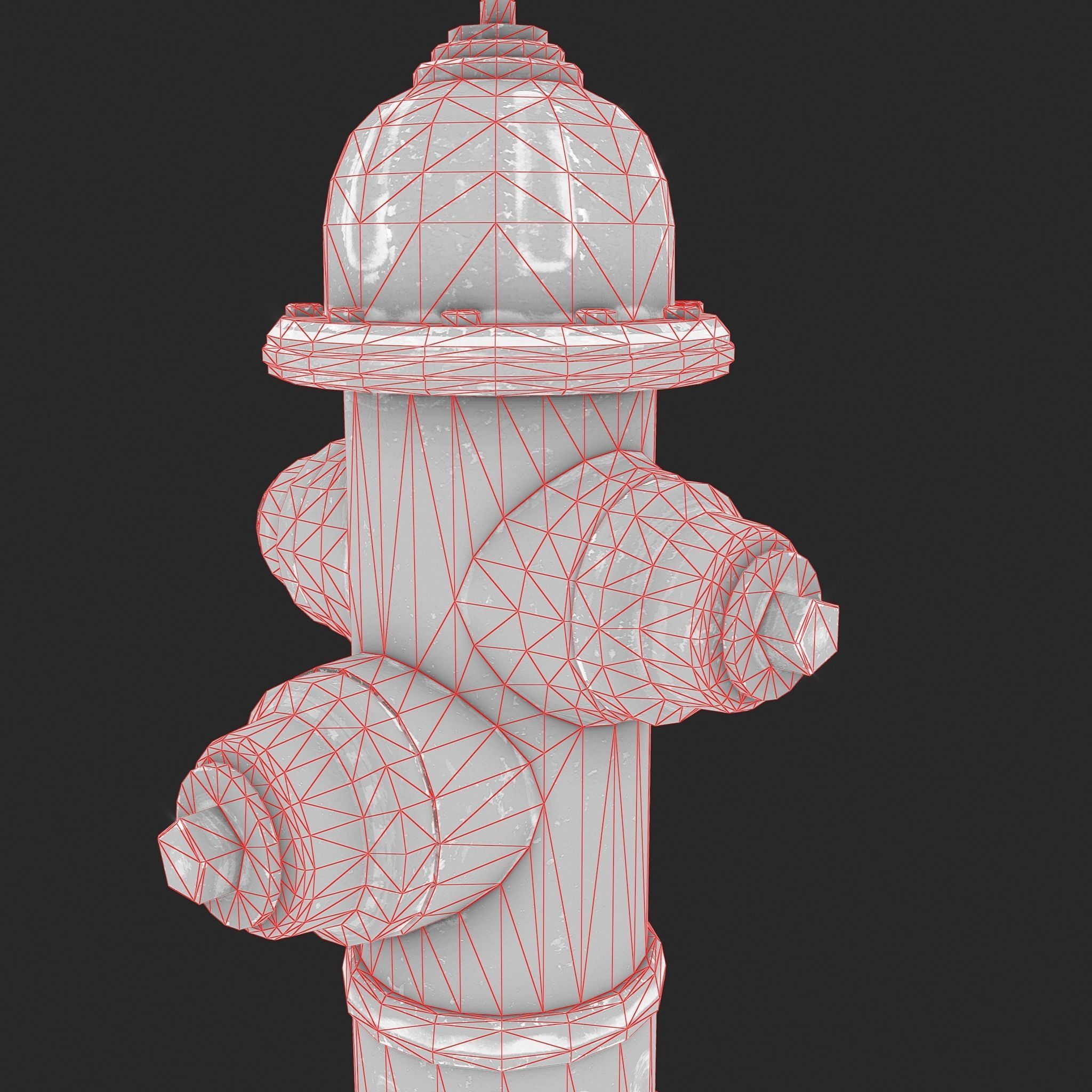 Fire Hydrant - Real Time PBR Low-poly 3D model_5