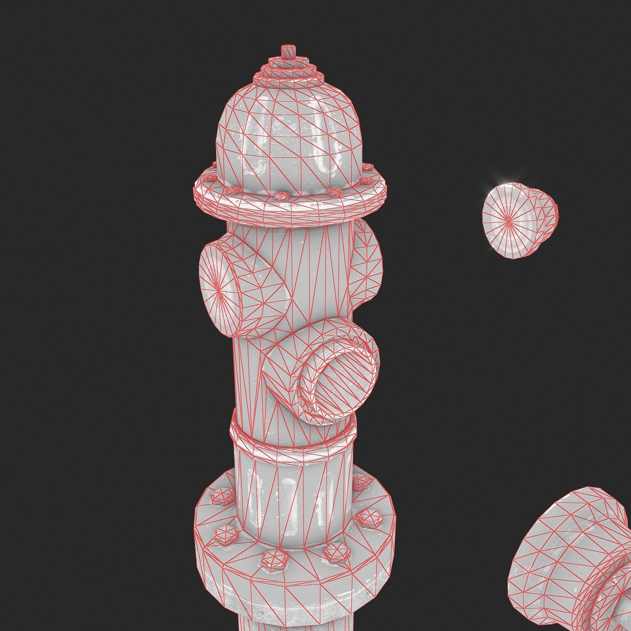 Fire Hydrant - Real Time PBR Low-poly 3D model_12