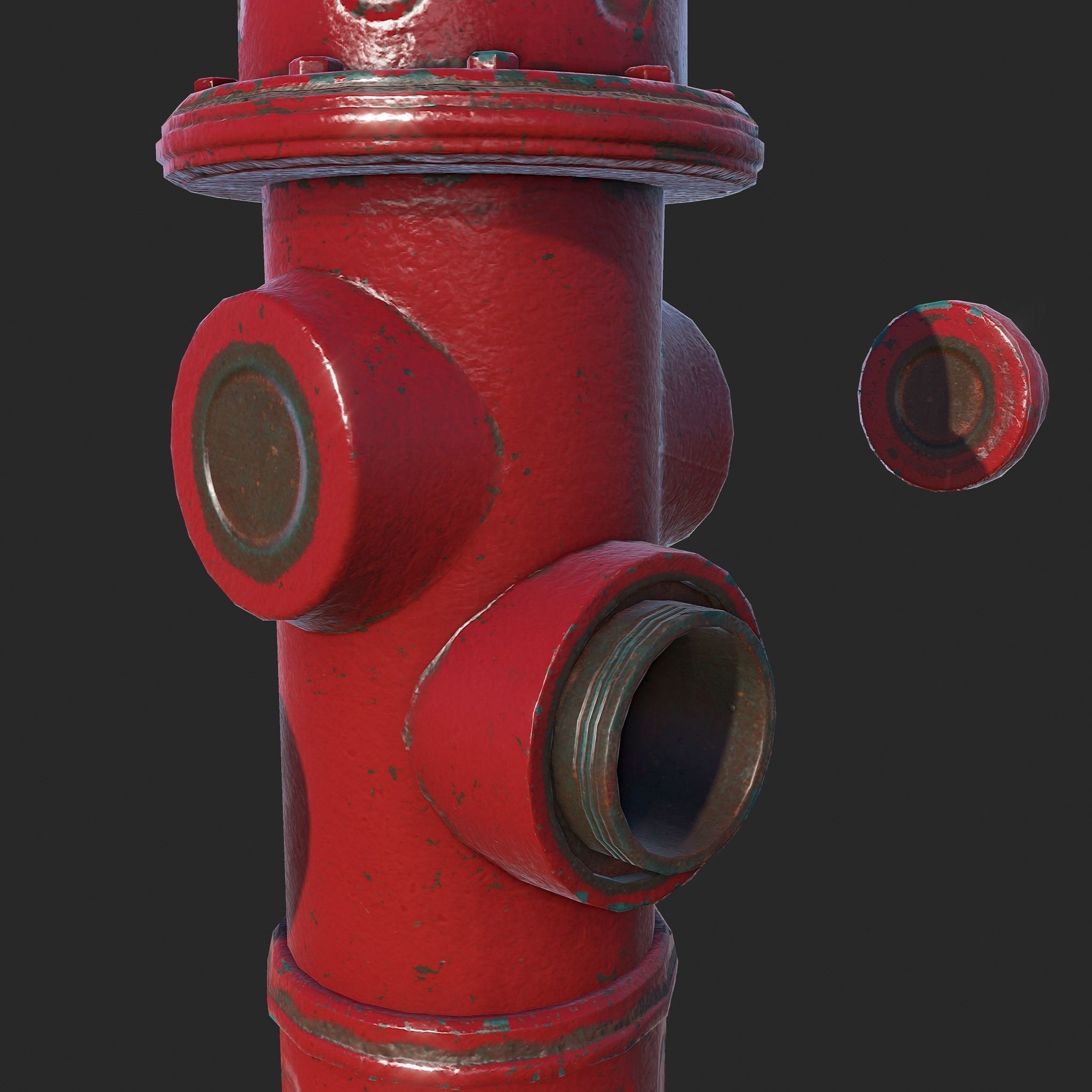 Fire Hydrant - Real Time PBR Low-poly 3D model_13