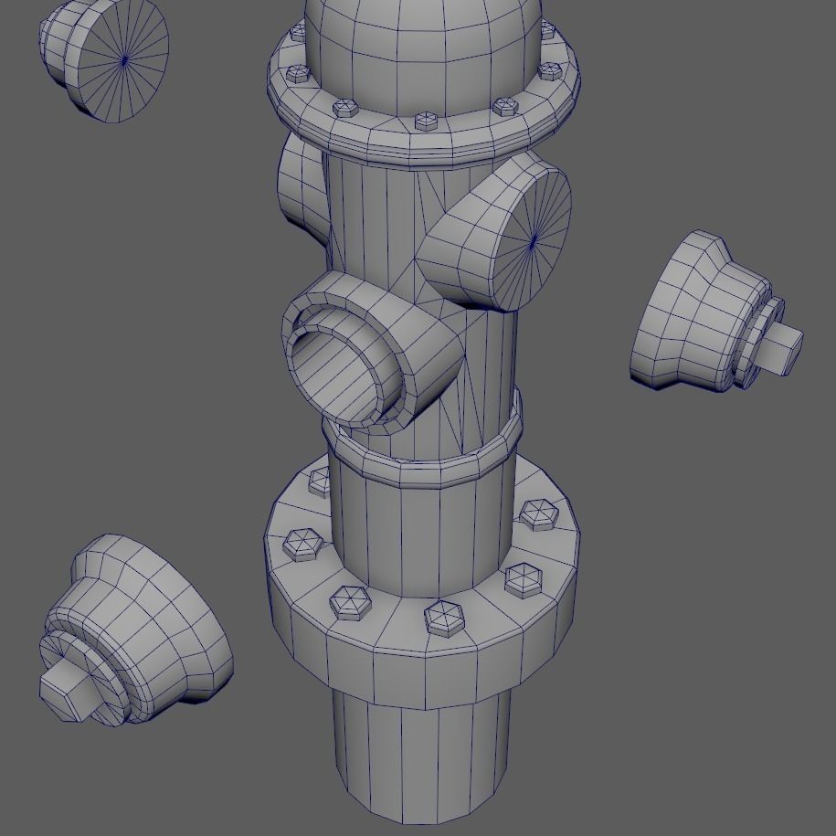 Fire Hydrant - Real Time PBR Low-poly 3D model_18