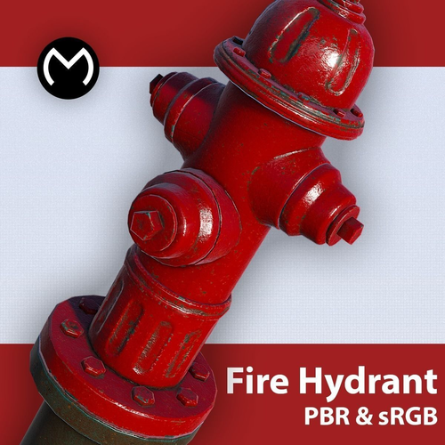 Fire Hydrant - Real Time PBR Low-poly 3D model